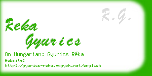 reka gyurics business card